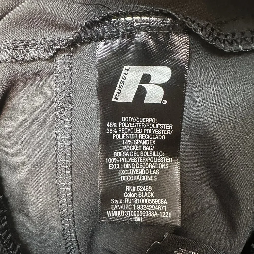 Russell Athletic Shirt Pants Bundle Boys L/XL Activewear Black Stretch Sporty